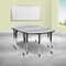 Flash Furniture Oval 47.5 W, 76 L, 30 H, Chrome, Laminate, Particleboard, Steel, Grey XU-GRP-A3048CON-48-GY-T-A-CAS-GG - alternate 1